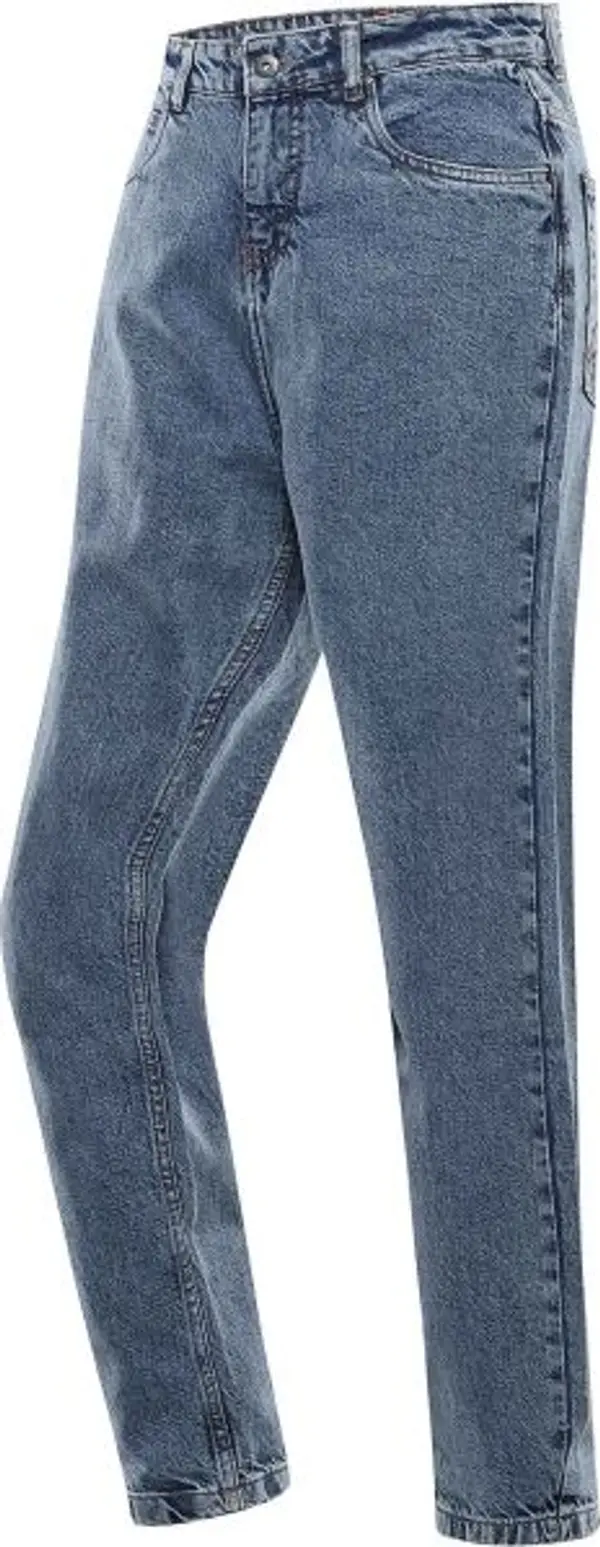 NAX NAX BRUWA Дамски дънки с висока талия, синьо, размер