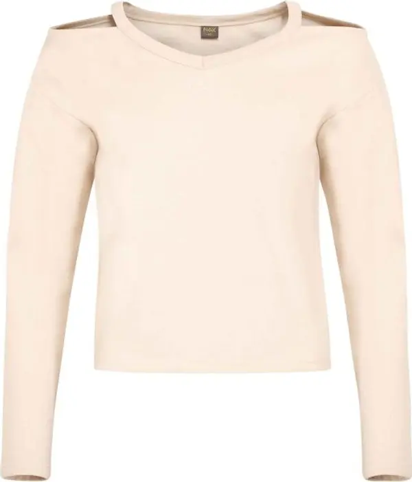 NAX NAX GALEBA Дамски памучен суитшърт, цвят сьомга, размер