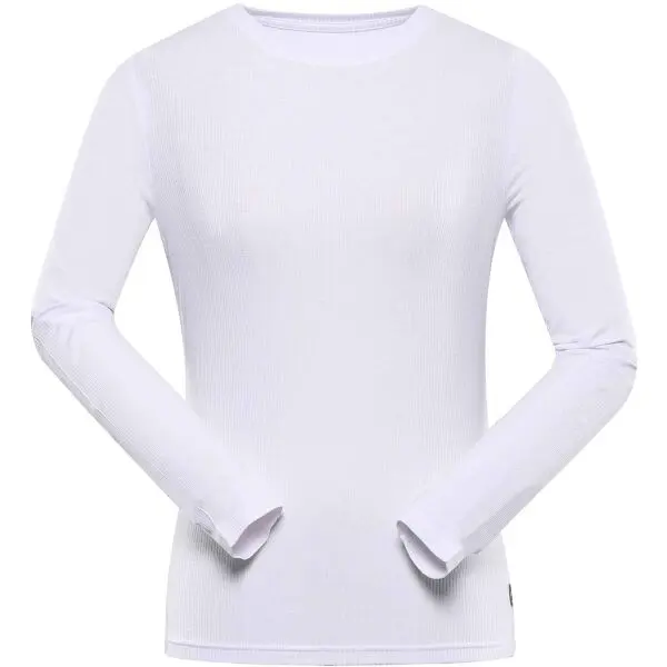 NAX NAX KADESA Дамска блуза с дълъг ръкав, бяло, размер