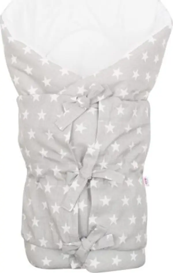 NEW BABY NEW BABY ЗВЕЗДИЧКИ Връзваща се пелена, сиво, размер