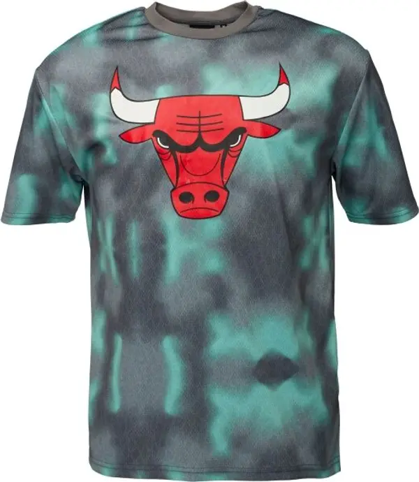 New Era New Era CHICAGO BULLS NBA ALL OVER PRINT Мъжка тениска, тъмнозелено, размер