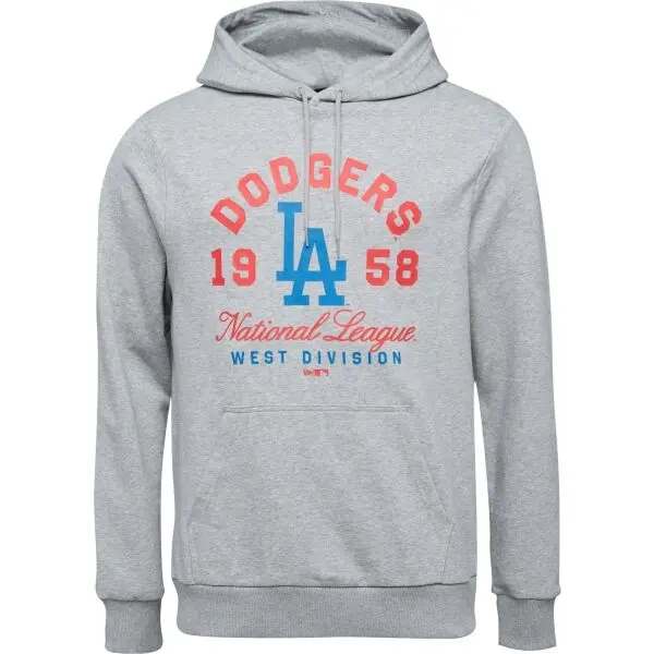 New Era New Era LA DODGERS MLB WORDMARK HOODIE Мъжки суитшърт, сиво, размер