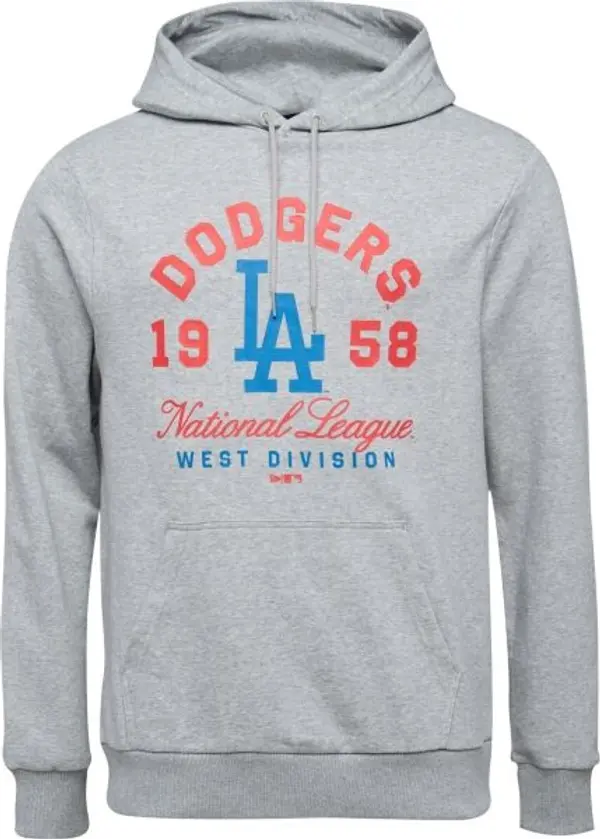 New Era New Era LA DODGERS MLB WORDMARK HOODIE Мъжки суитшърт, сиво, размер