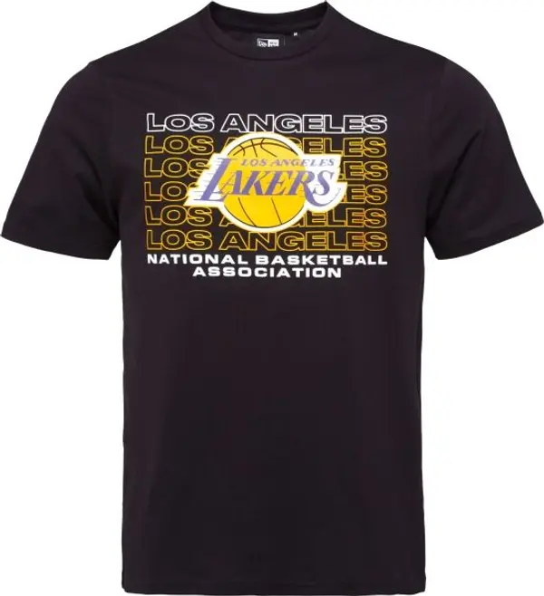 New Era New Era LA LAKERS NBA STACK WORDMARK Мъжка тениска, черно, размер
