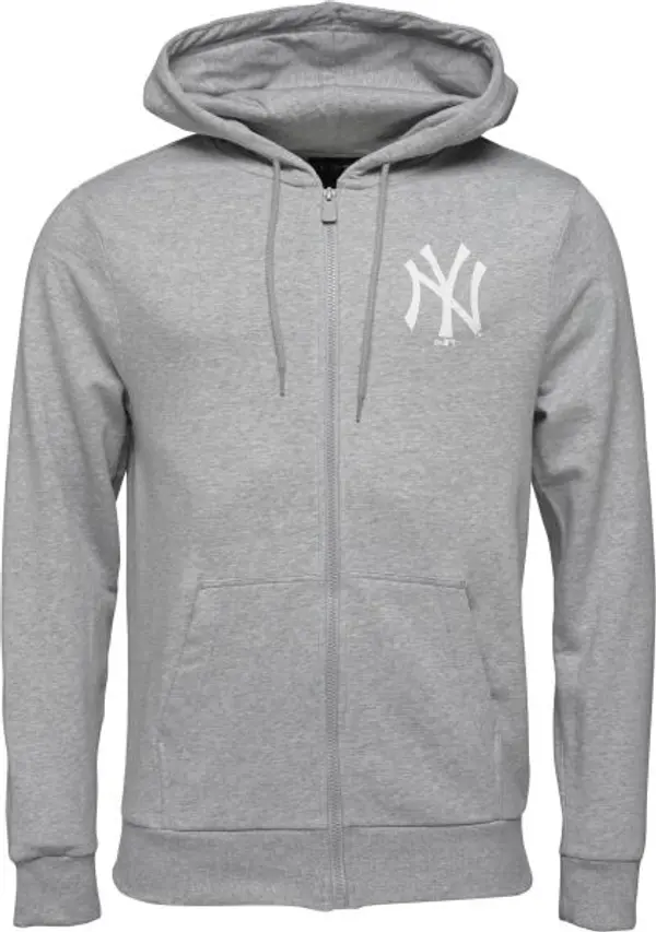 New Era New Era MLB ESSENTIALS FZ HOODY NEYYAN Мъжки суитшърт, сиво, размер