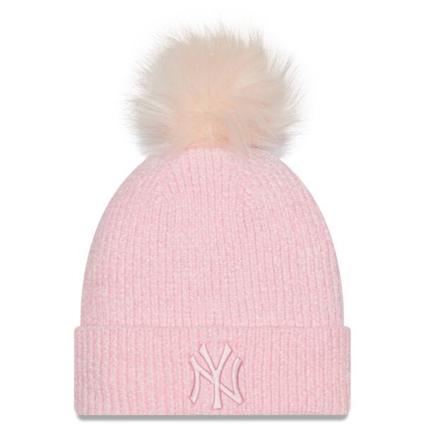 New Era New Era MLB WMNS CHENILLE BOBBLE BEANIE NEW YORK YANKEES Клубна шапка, розово, размер UNI