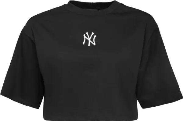 New Era New Era NEW YORK YANKEES LEAGUE ESSENTIAL MIDI CROP Дамска тениска, черно, размер