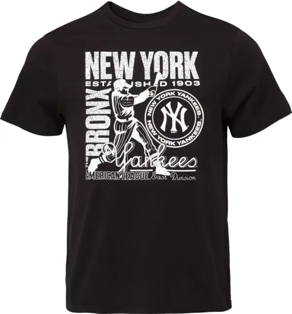 New Era New Era NEW YORK YANKEES MLB DISTRESSED Мъжка тениска, черно, размер