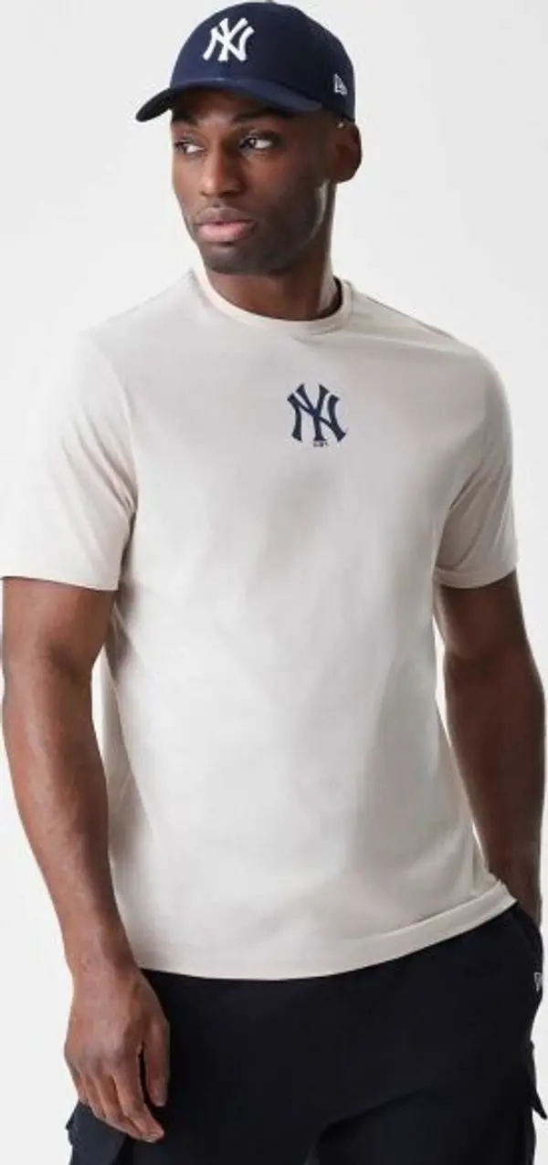 New Era New Era NEW YORK YANKEES MLB LOGO Мъжка тениска, бежово, размер