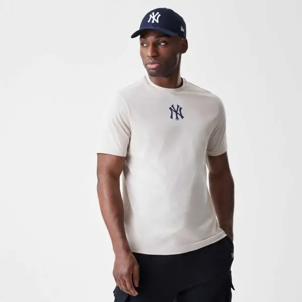 New Era New Era NEW YORK YANKEES MLB LOGO Мъжка тениска, бежово, размер