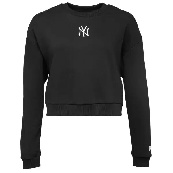 New Era New Era NEW YORK YANKEES MLB MIDI LEAGUE ESSENTIAL CROPPED SWEATER Дамски суитшърт, черно, размер