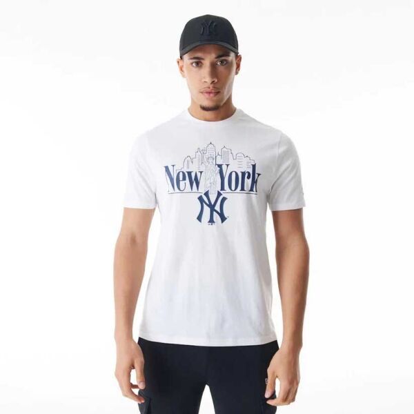 New Era New Era NEW YORK YANKEES MLB Мъжка тениска, бяло, размер