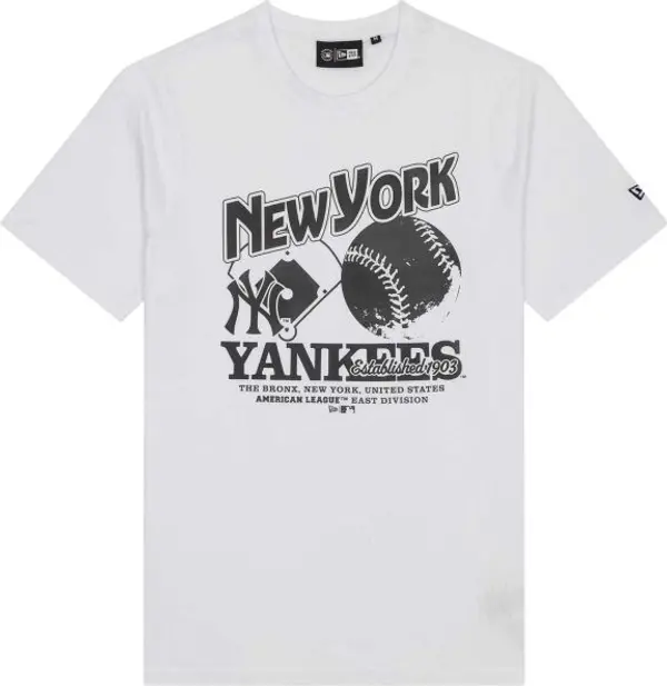 New Era New Era NEW YORK YANKEES MLB Мъжка тениска, бяло, размер