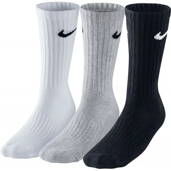 Nike Nike 3PPK VALUE COTTON CREW 3PPK VALUE COTTON CREW - Спортни чорапи, черно, размер