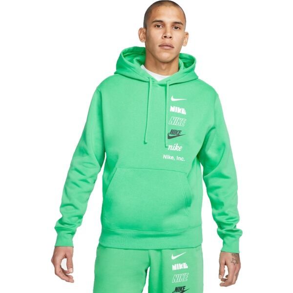 Nike Nike CLUB+ BB PO HOODIE MLOGO Мъжки суитшърт, зелено, размер