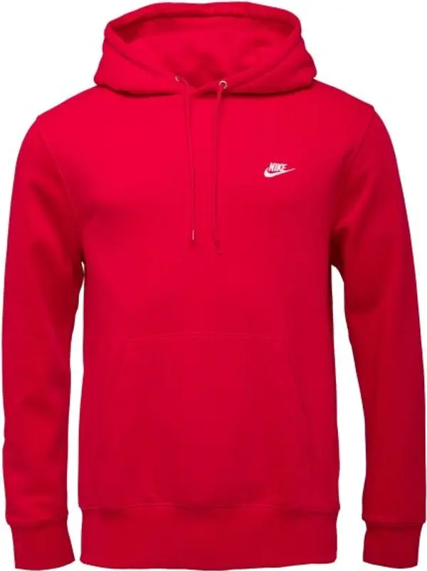 Nike Nike CLUB FLEECE PULLOVER HOODIE Мъжки суитшърт, червено, размер