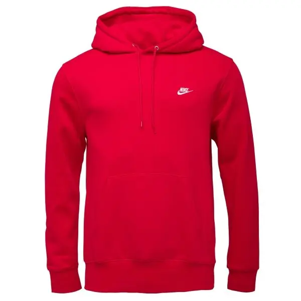 Nike Nike CLUB FLEECE PULLOVER HOODIE Мъжки суитшърт, червено, размер