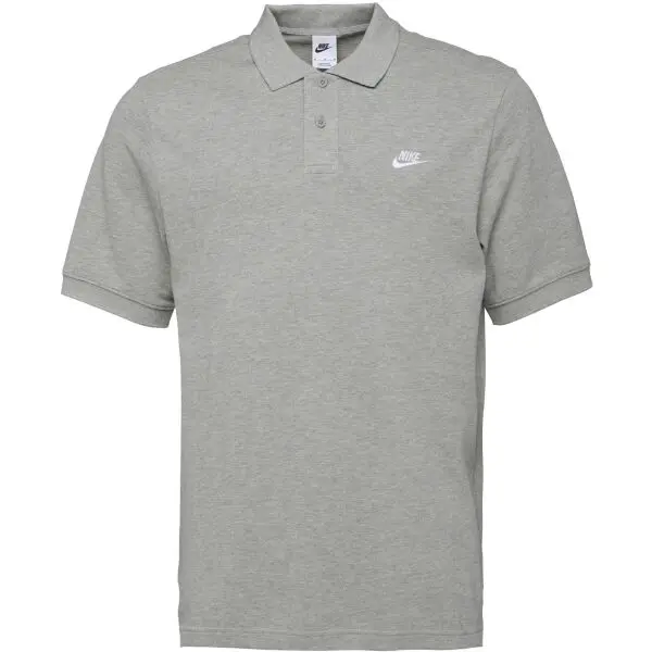 Nike Nike CLUB Мъжка тениска с яка, сиво, размер XXL
