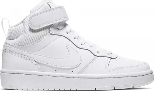 Nike Nike COURT BOROUGH MID 2 Детски кецове до глезена, бяло, размер 36.5