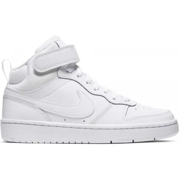 Nike Nike COURT BOROUGH MID 2 Детски кецове до глезена, бяло, размер 39
