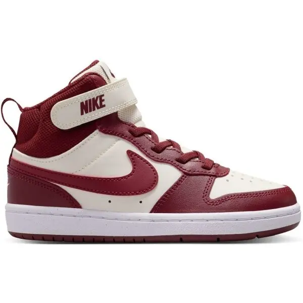 Nike Nike COURT BOROUGH MID 2 Детски кецове до глезена, винен, размер 28