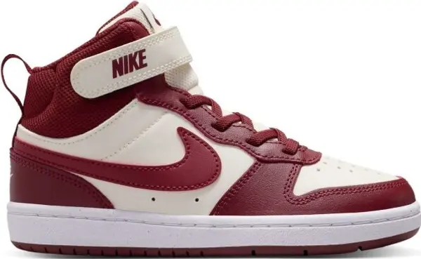 Nike Nike COURT BOROUGH MID 2 Детски кецове до глезена, винен, размер 30