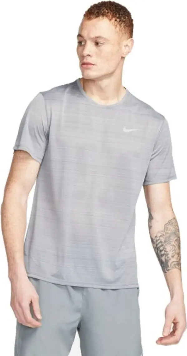 Nike Nike DF MILER BREATHE SS Мъжка тениска, сиво, размер