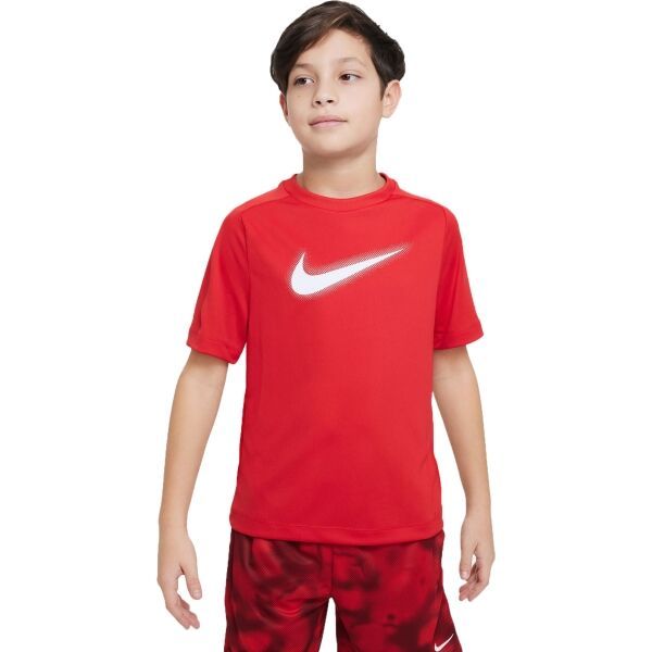 Nike Nike DF MULTI+ SS TOP HBR Тениска за момчета, червено, размер