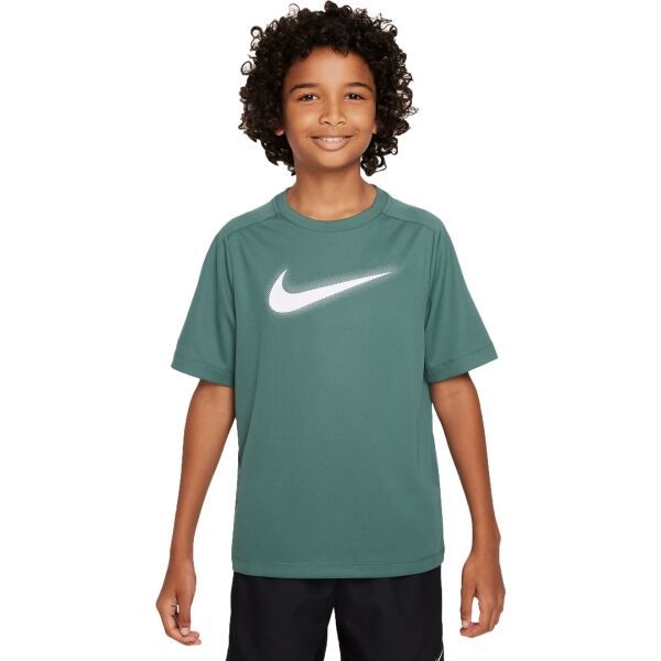 Nike Nike DF MULTI+ SS TOP HBR Тениска за момчета, тъмнозелено, размер