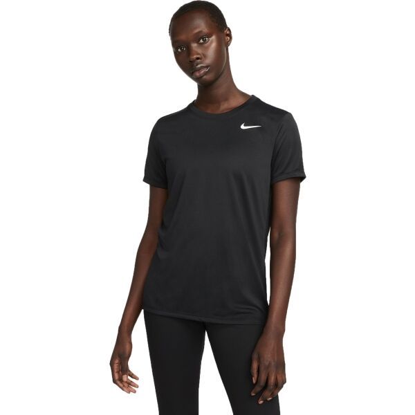 Nike Nike DRI-FIT Дамска спортна тениска, черно, размер