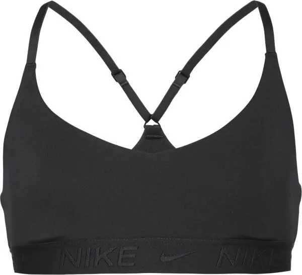 Nike Nike DRI-FIT INDY Спортно бюстие за момичета, черно, размер