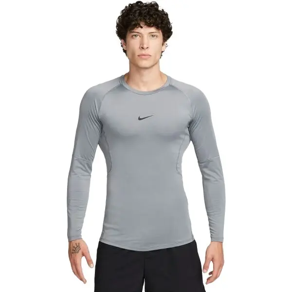 Nike Nike DRI-FIT Мъжка термо тениска, сиво, размер
