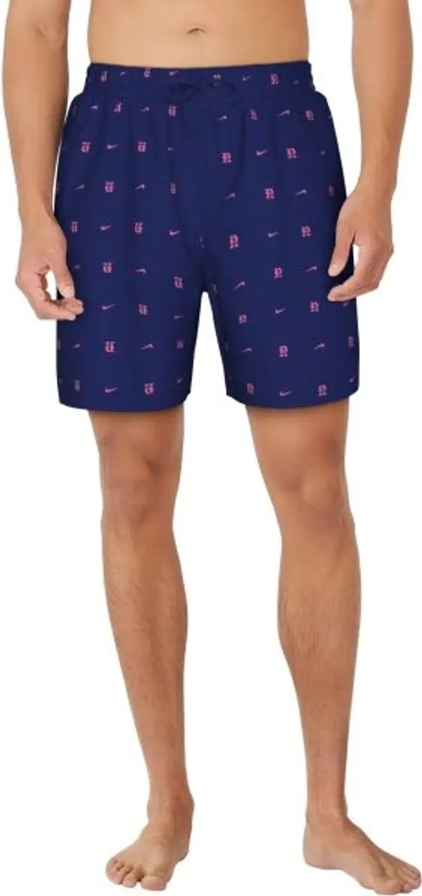 Nike Nike GOTHIC LUX LETTER Мъжки шорти за плуване, тъмносин, размер