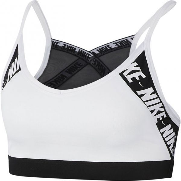 Nike Nike INDY LOGO BRA Дамско спортно бюстие, бяло, размер