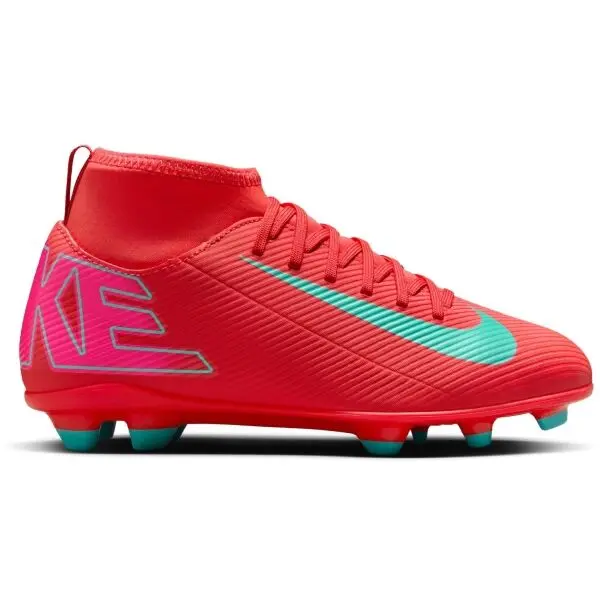 Nike Nike JR SUPERFLY 10 CLUB FG/MG Детски футболни бутонки, червено, размер 35.5