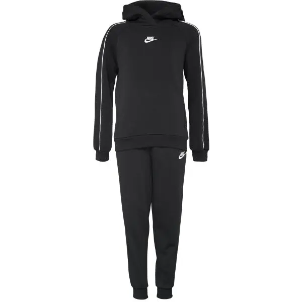 Nike Nike K SPORTSWEAR CLUB FLC HDY TRACKSUIT Детски спортен комплект, черно, размер