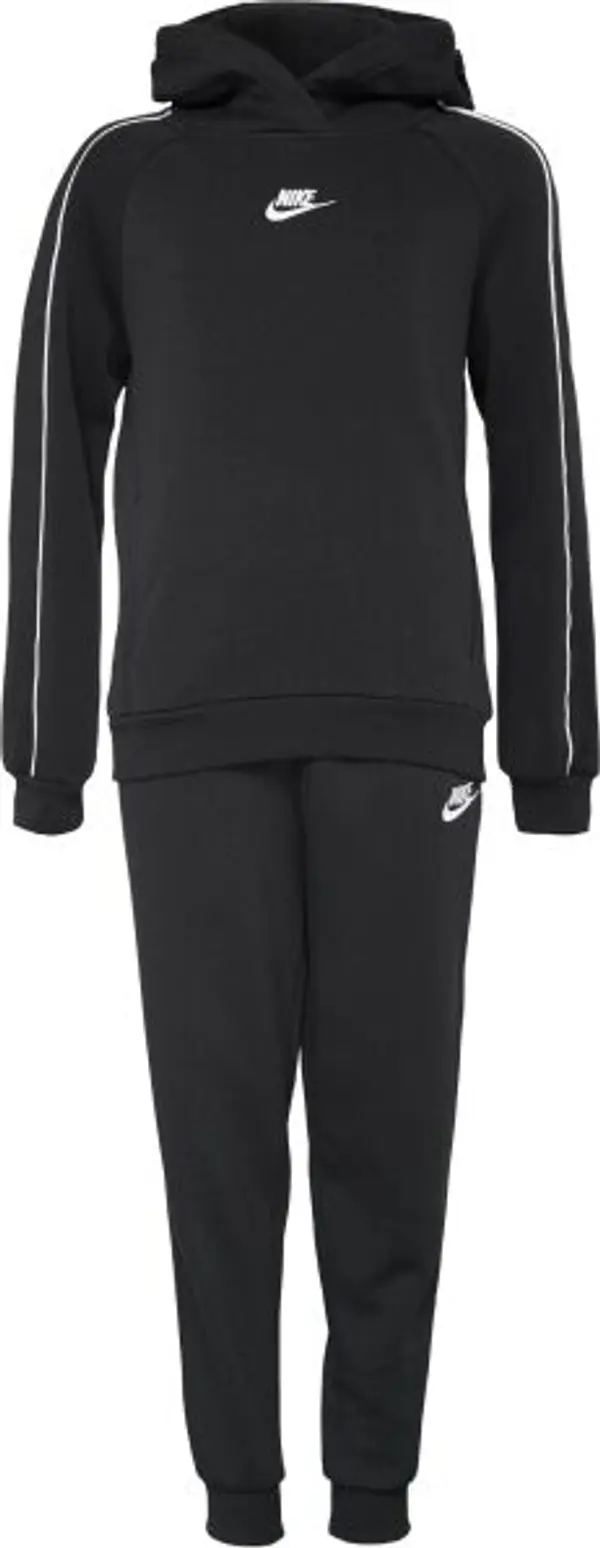 Nike Nike K SPORTSWEAR CLUB FLC HDY TRACKSUIT Детски спортен комплект, черно, размер