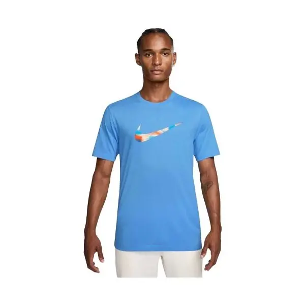 Nike Nike LAVA SWOOSH Мъжка тениска, светлосиньо, размер XXL
