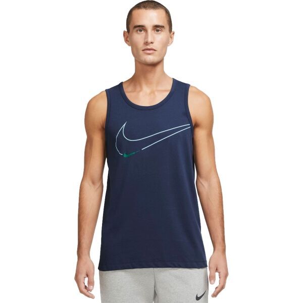 Nike Nike M NK DF TANK 6/1 GFX Мъжки потник, тъмносин, размер