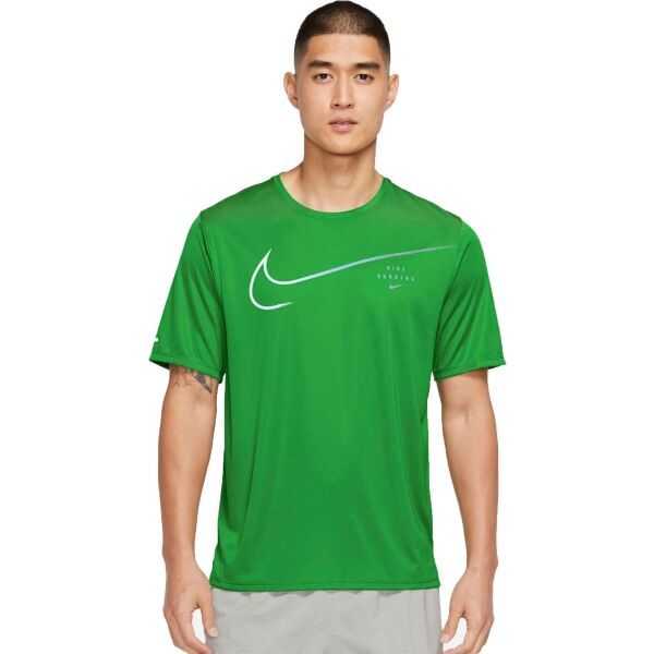 Nike Nike M NK DF UV RUN DVN MILER GX SS Мъжка тениска за бягане, зелено, размер