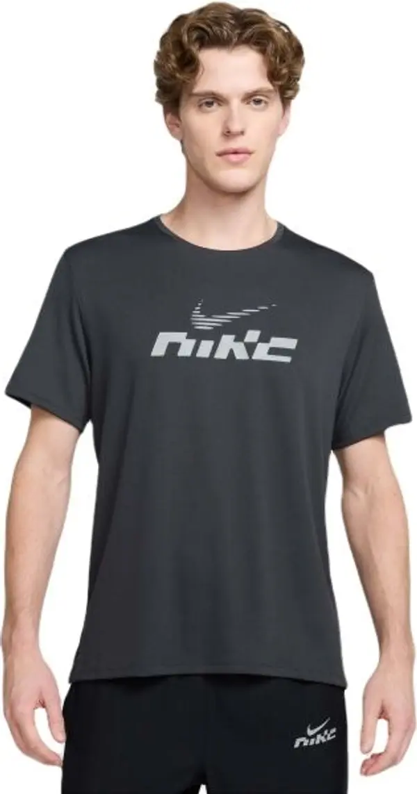 Nike Nike MILER FLASH Мъжка тениска за бягане, тъмносиво, размер
