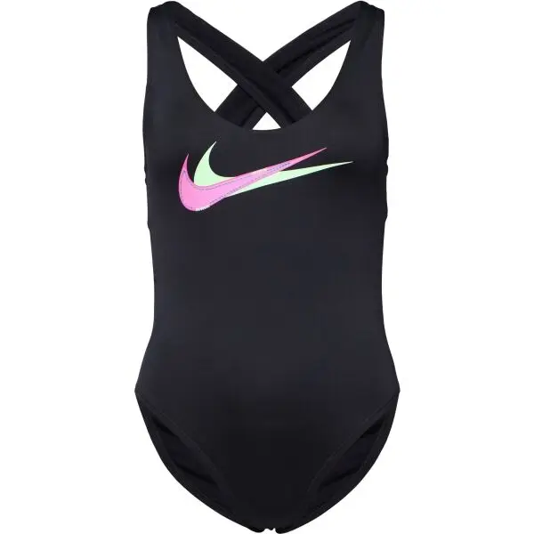 Nike Nike MULTI LOGO Дамски цял бански, черно, размер