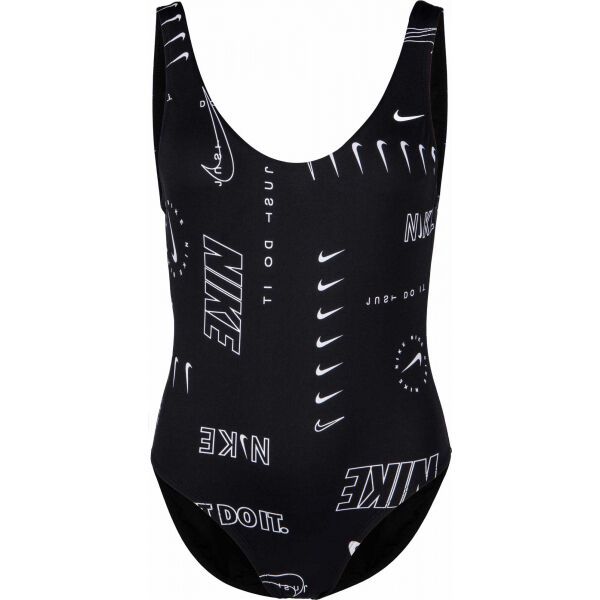 Nike Nike MULTI LOGO Дамски цял бански, черно, размер