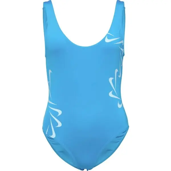 Nike Nike MULTI LOGO Дамски цял бански, синьо, размер