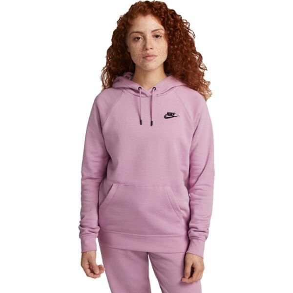 Nike Nike NSW ESSNTL FLC PO HOODIE Дамски суитшърт, розово, размер L