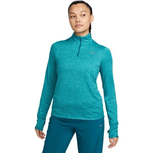 Nike Nike SWIFT ELMNT DF UV HZ TOP Дамски спортен суитшърт, тюркоазено, размер L