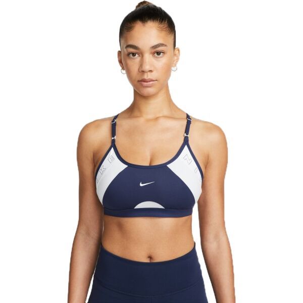 Nike Nike NK DF INDY LOGO BRA 6MO Дамски спортен сутиен, тъмносин, размер