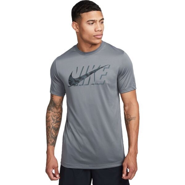 Nike Nike NK DF TEE RLGD CAMO Мъжка тениска за тренировка, сиво, размер