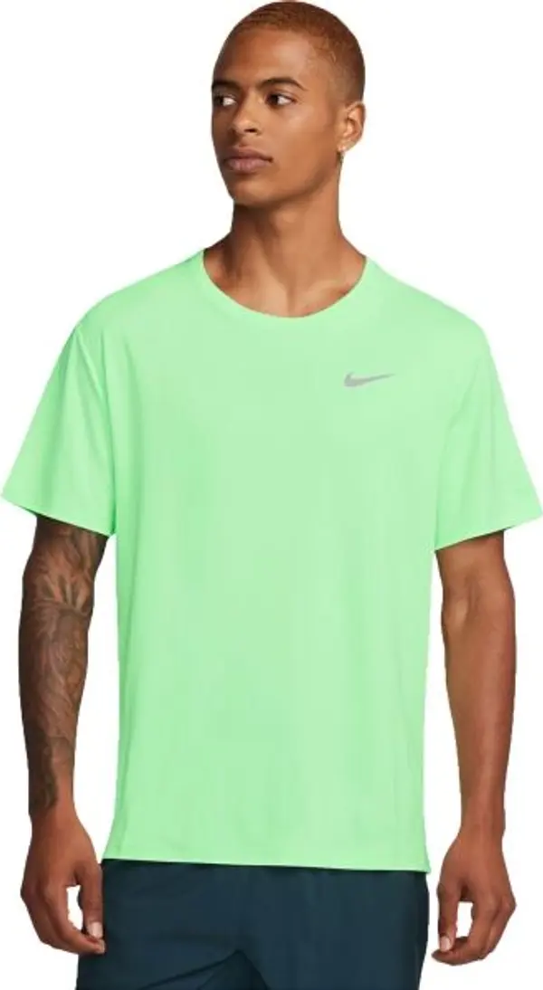 Nike Nike NK DF UV MILER SS Мъжка тениска за тренировка, светло-зелено, размер