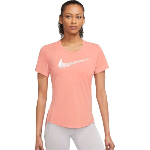 Nike Nike NK SWOSH RUN SS TOP Дамска тениска, цвят сьомга, размер